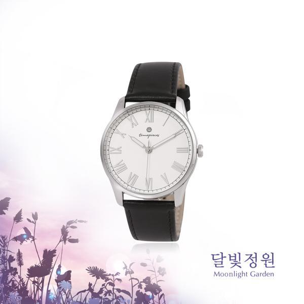 [오에스티]OST 달빛정원 블랙레더 남성 커플 가죽시계(OTC119V01ASB)