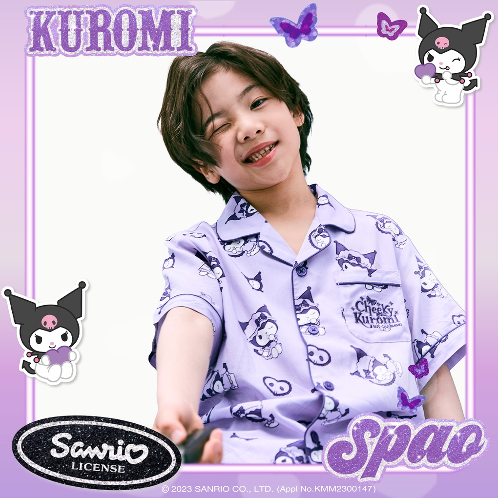 [키즈](산리오캐릭터즈) 반팔 파자마(쿠로미_LIGHT PURPLE)_SPPPD25KU4- KIDIKIDI