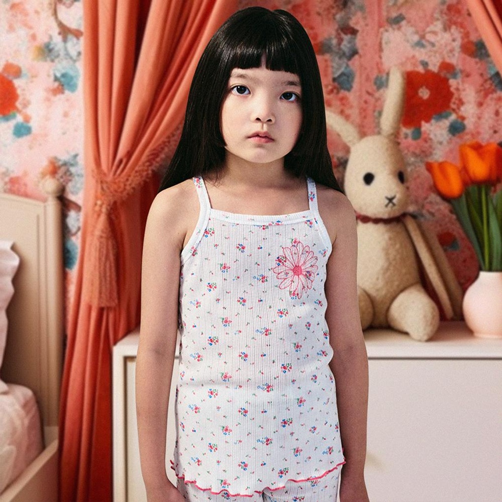 KIDS INNER SETUP SLEEVELESS FLORAL_WHITE PINK- KIDIKIDI