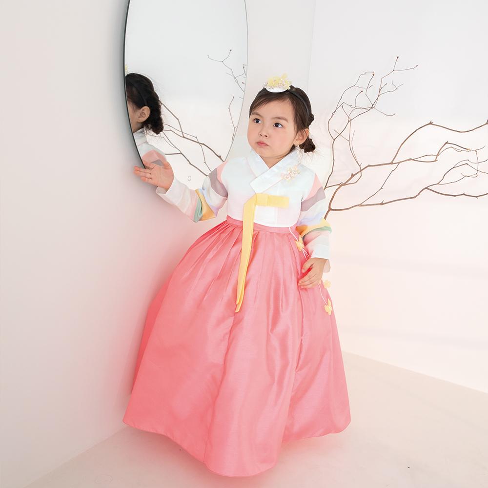 [아가명주] 아인핑크 여아 유아 키즈 돌 아기 아동 한복 세트- 이랜드몰