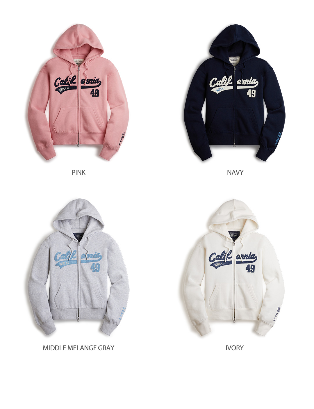 Patch Crop Hood Zip-up(F) / WHMZF1111F 상세 이미지 4
