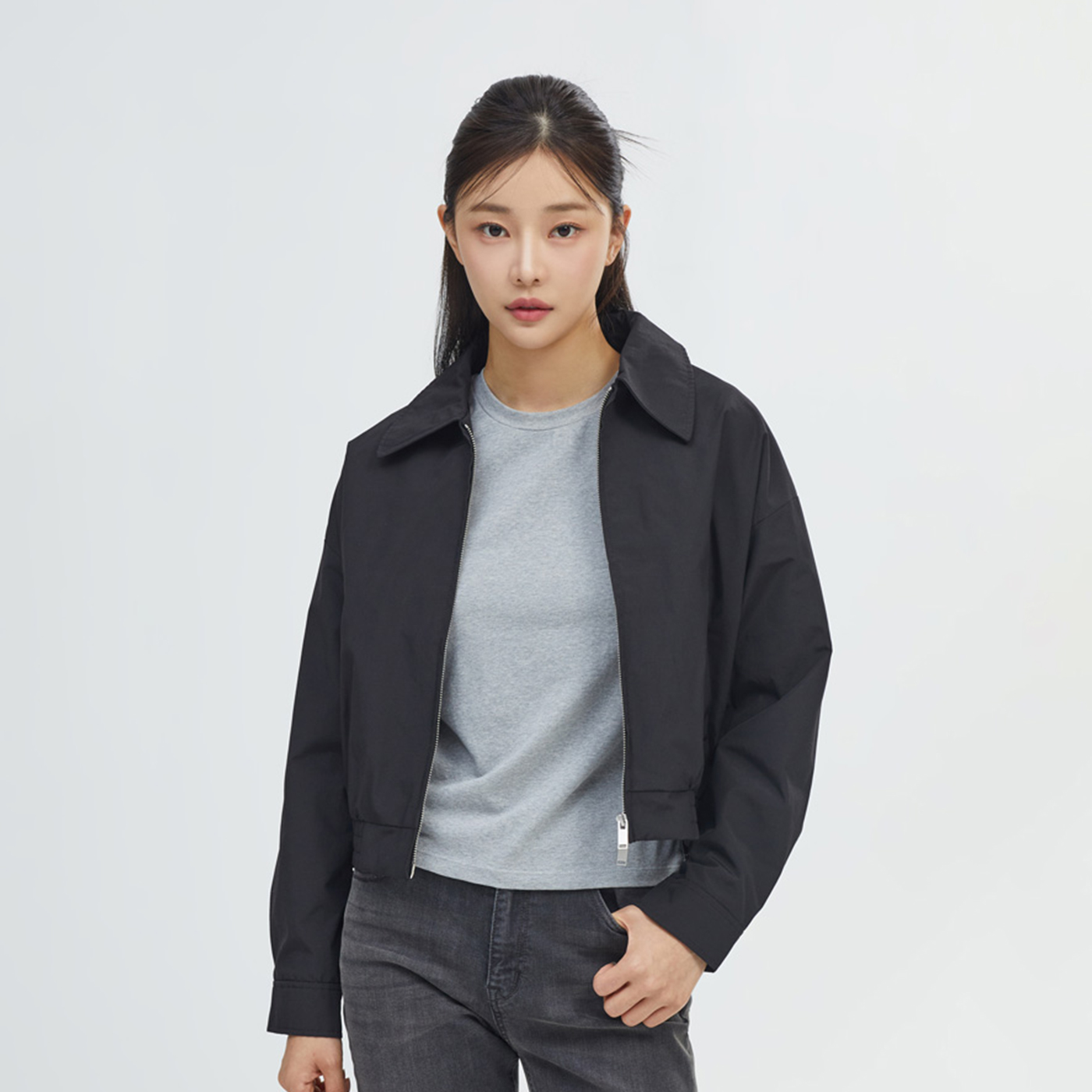 여성용] 미니멀 블루종_SPJJD49W06- 스파오