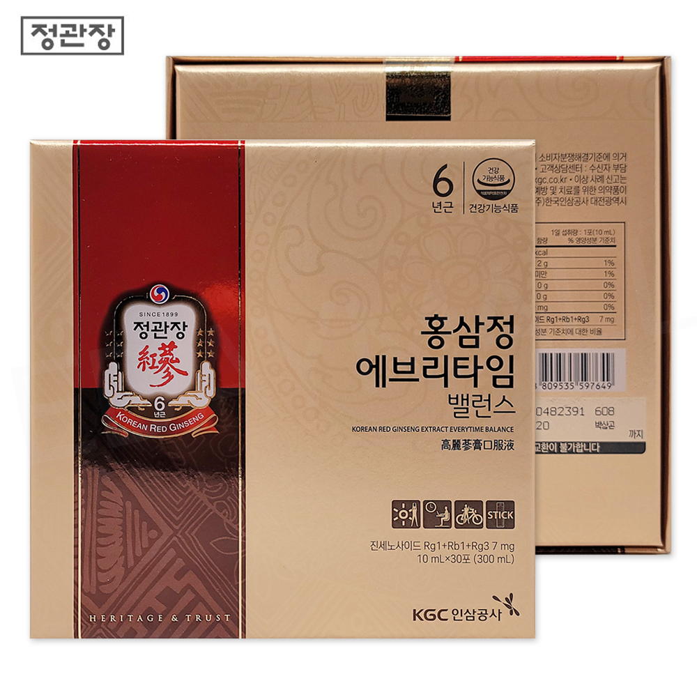 [한정수량] 정관장 홍삼정 에브리타임 밸런스 10ml x 30포- 이랜드몰