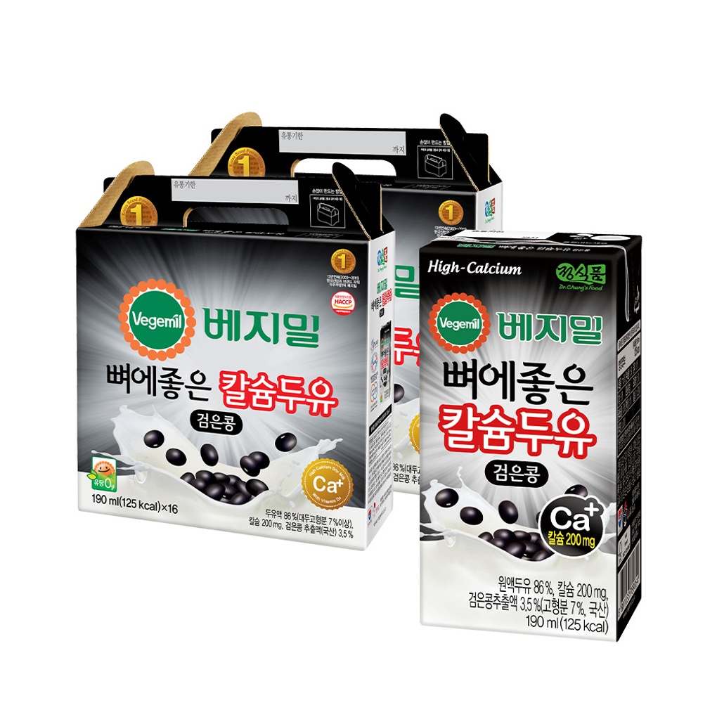 베지밀 뼈에좋은 칼슘 두유 검은콩 190mlx32팩- 이랜드몰