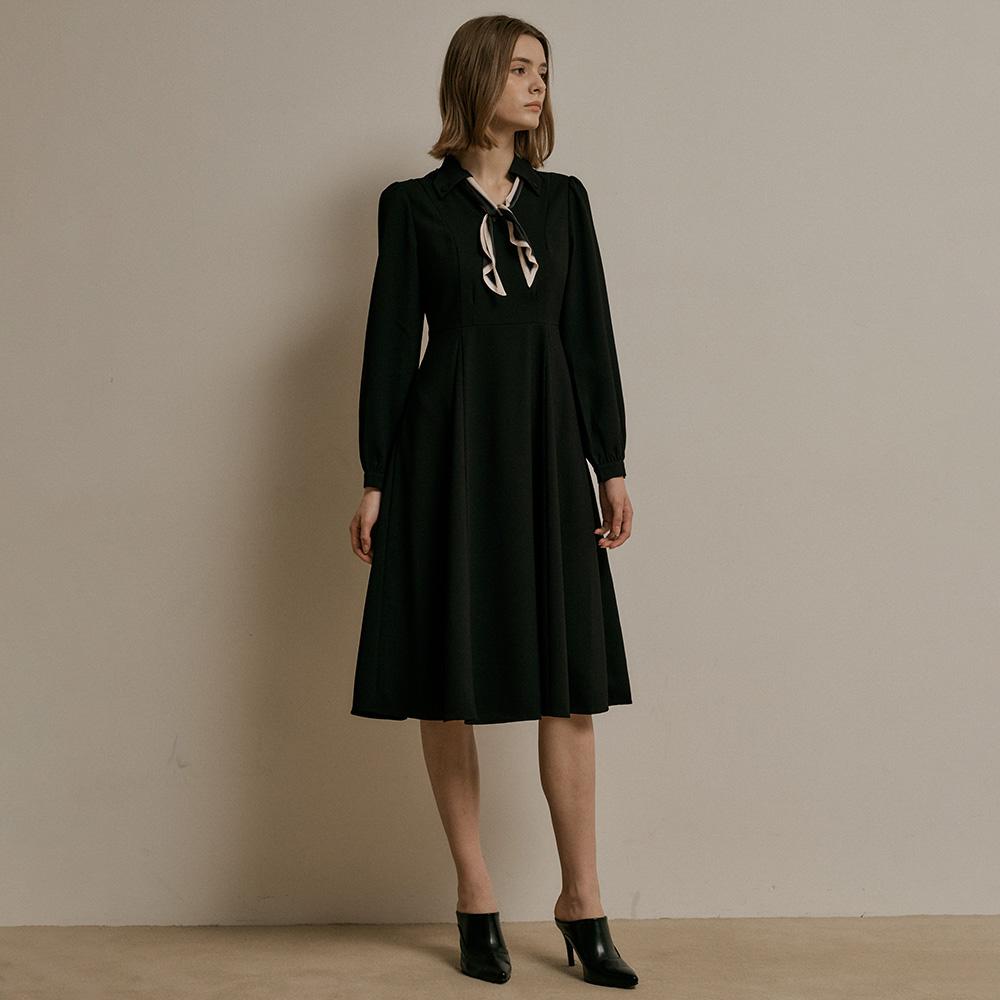 Collar store button dress