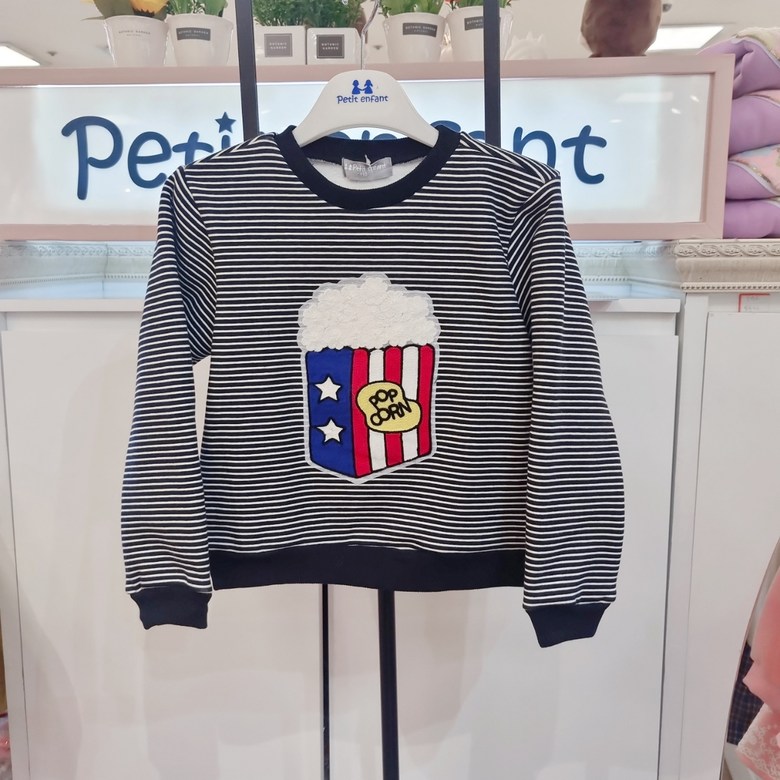 쁘띠앙팡 뉴코아산본아울렛 산 겨울초세일 쁘띠팝콘맨투맨티셔츠 PCU72BTS107