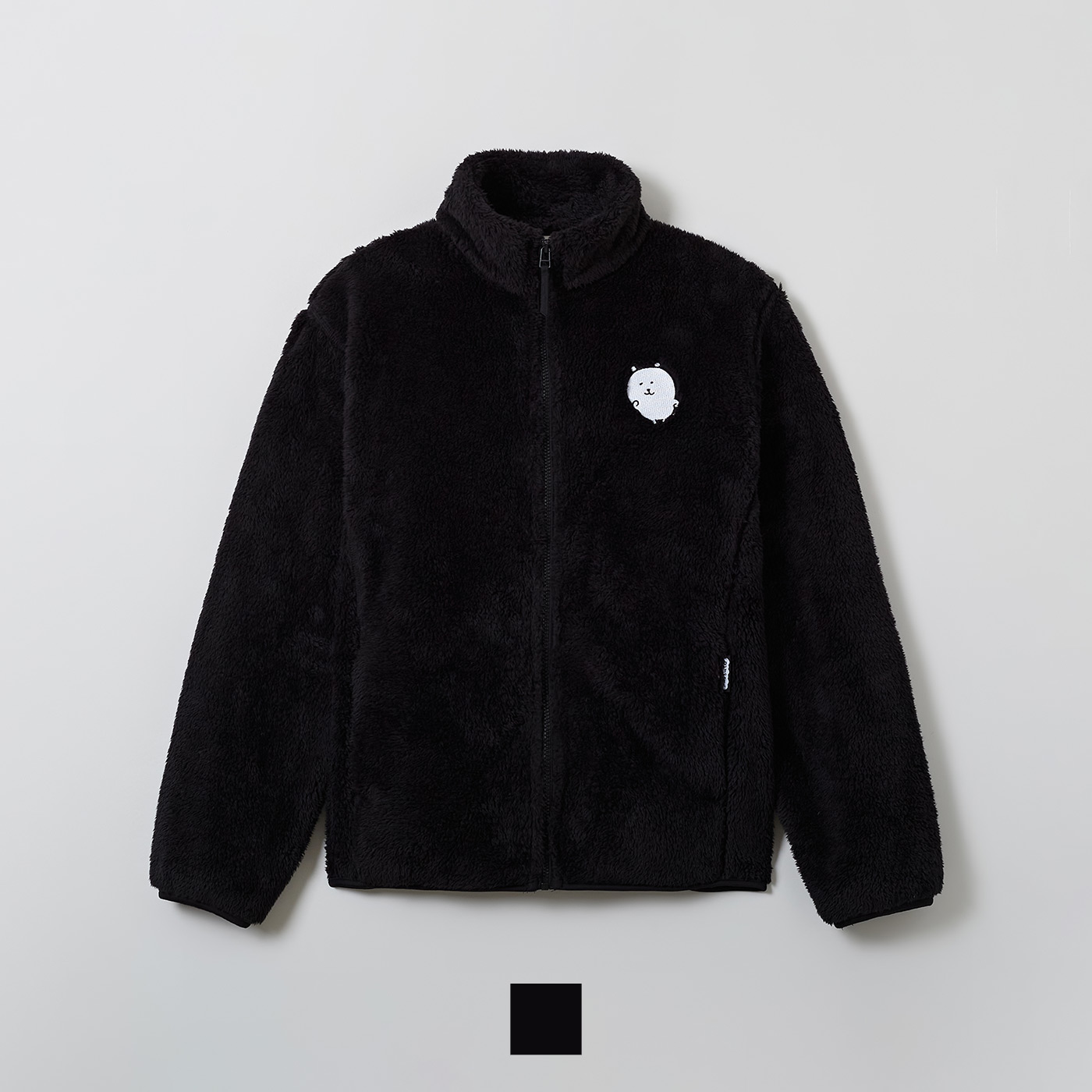 남녀공용] (담곰이)따듯하담곰 퍼플리스 집업(BLACK)_SPFZE11U20- 스파오