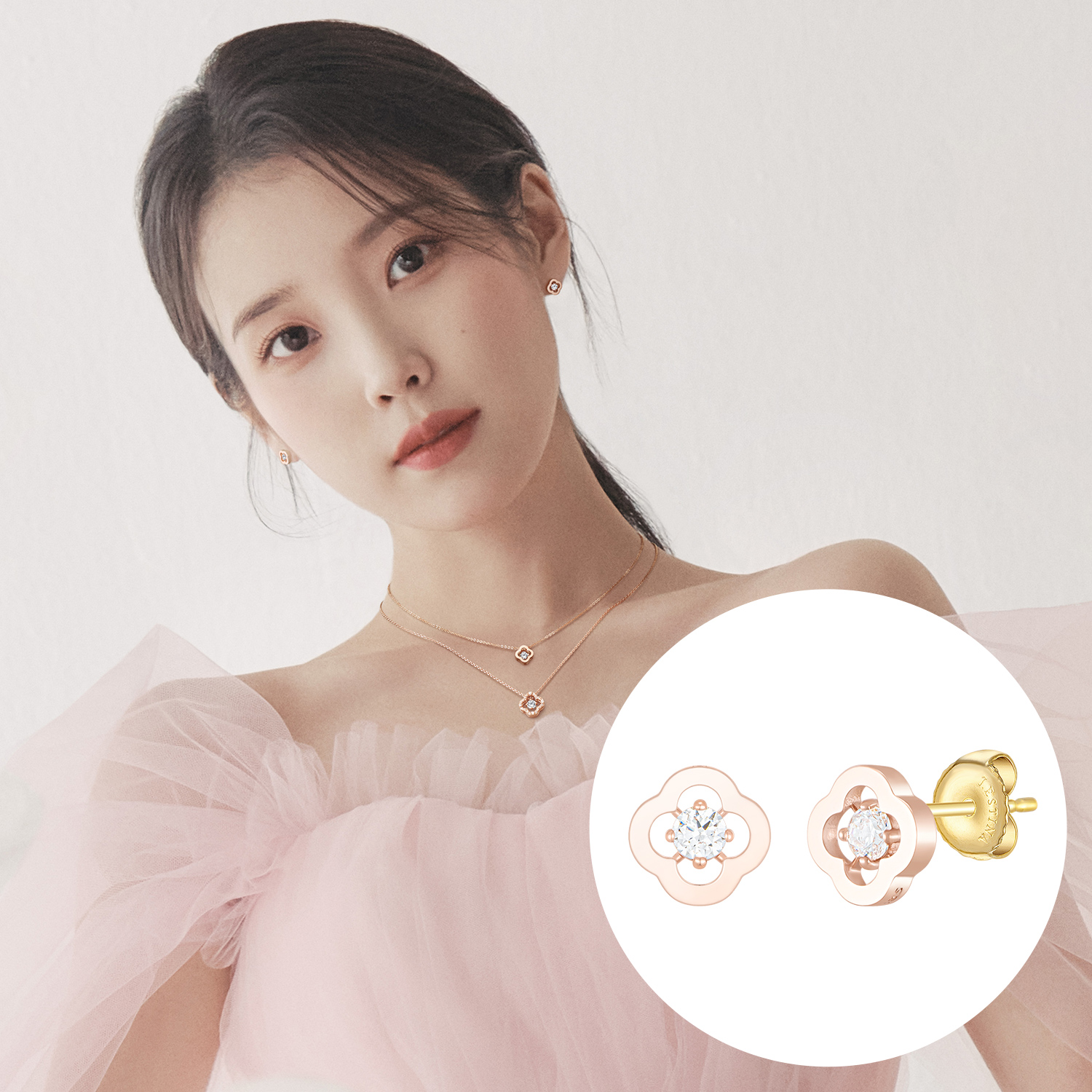 제이에스티나] CLOVIA 14K 귀걸이 (JJCLEQ3BS150R4000)- 이랜드몰