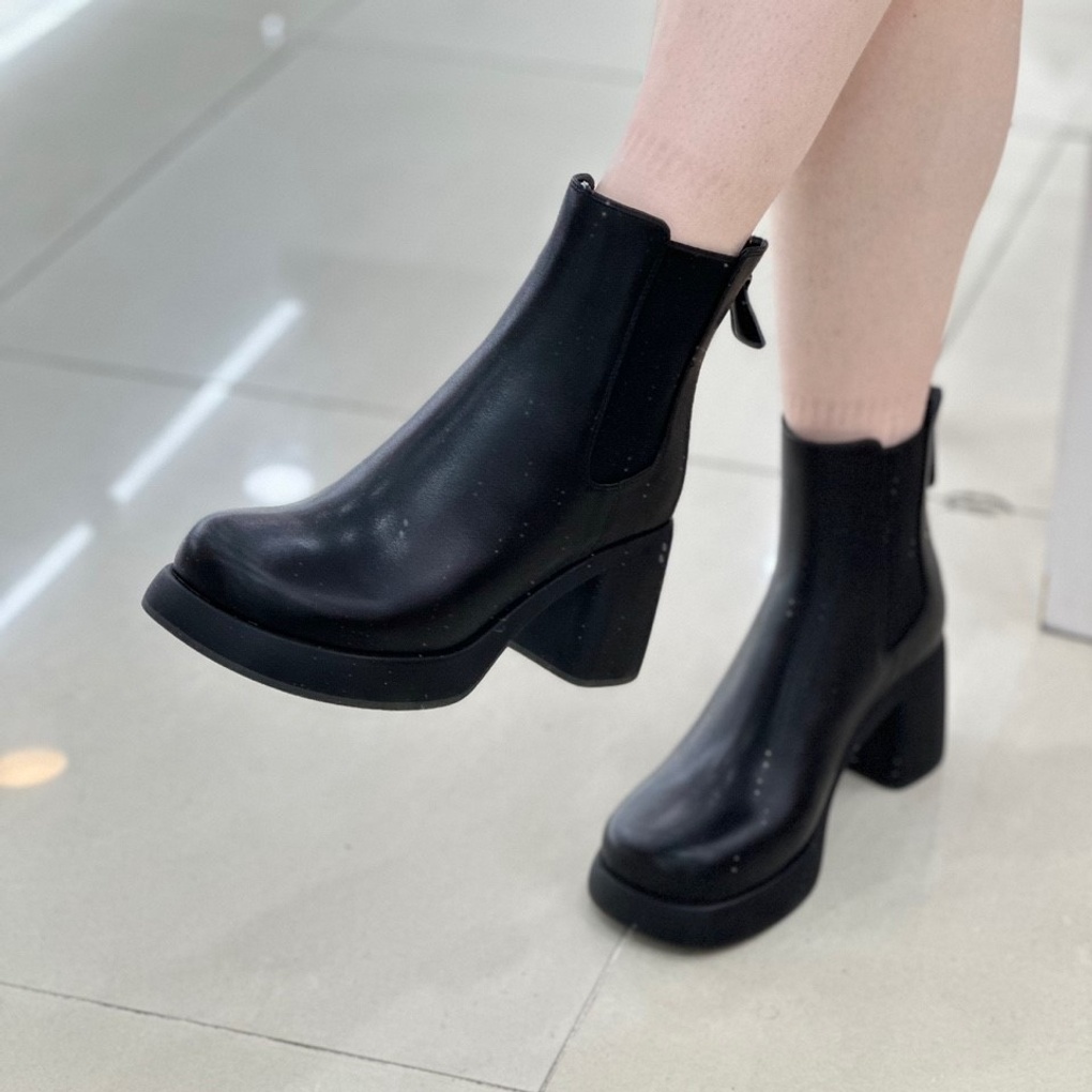 by 미소페 7cm 여성 통굽 첼시부츠 소가죽 앵클부츠 112346034-1- 이랜드몰