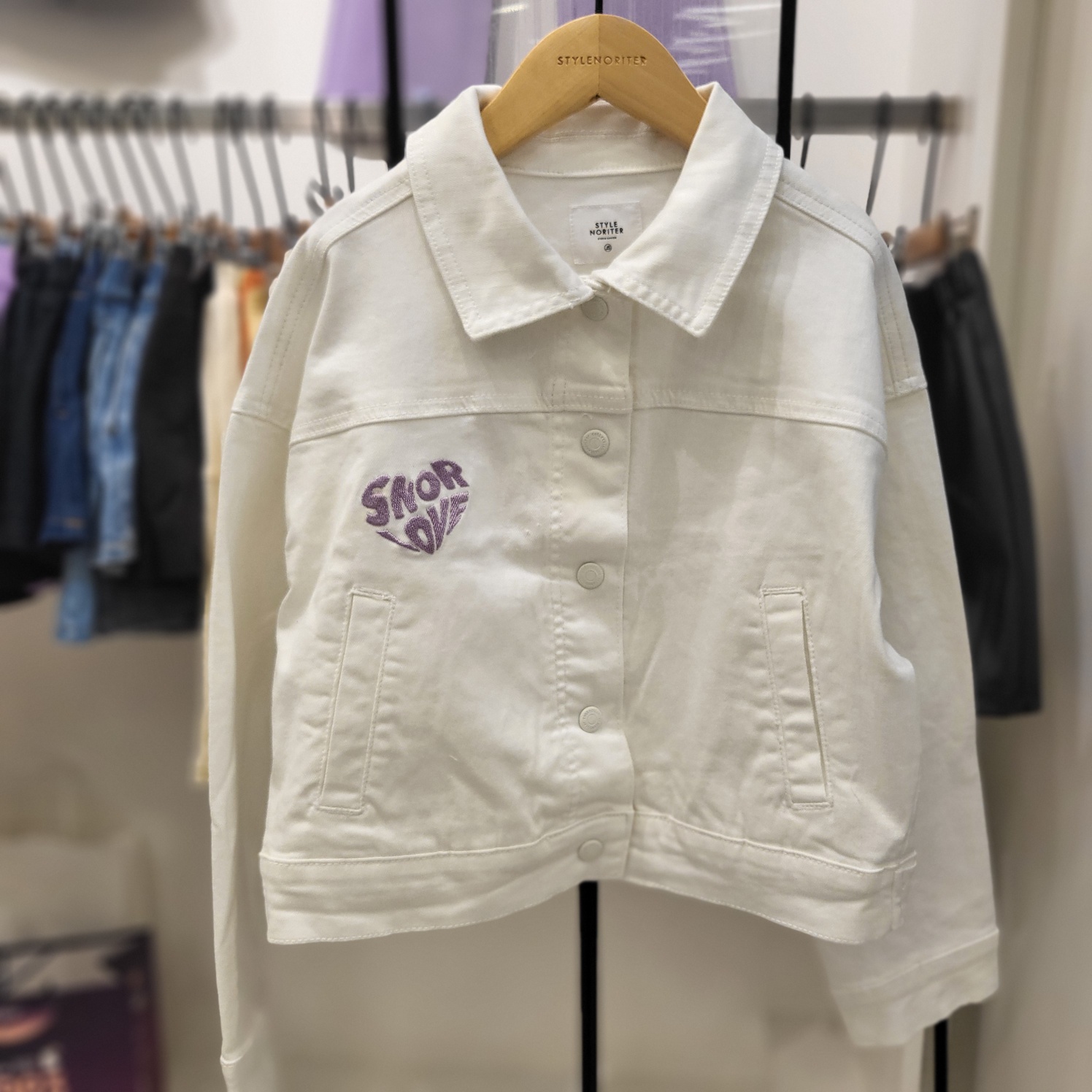 스타일노리터 엠마 컬러 데님 자켓 SNSCE12RJK09