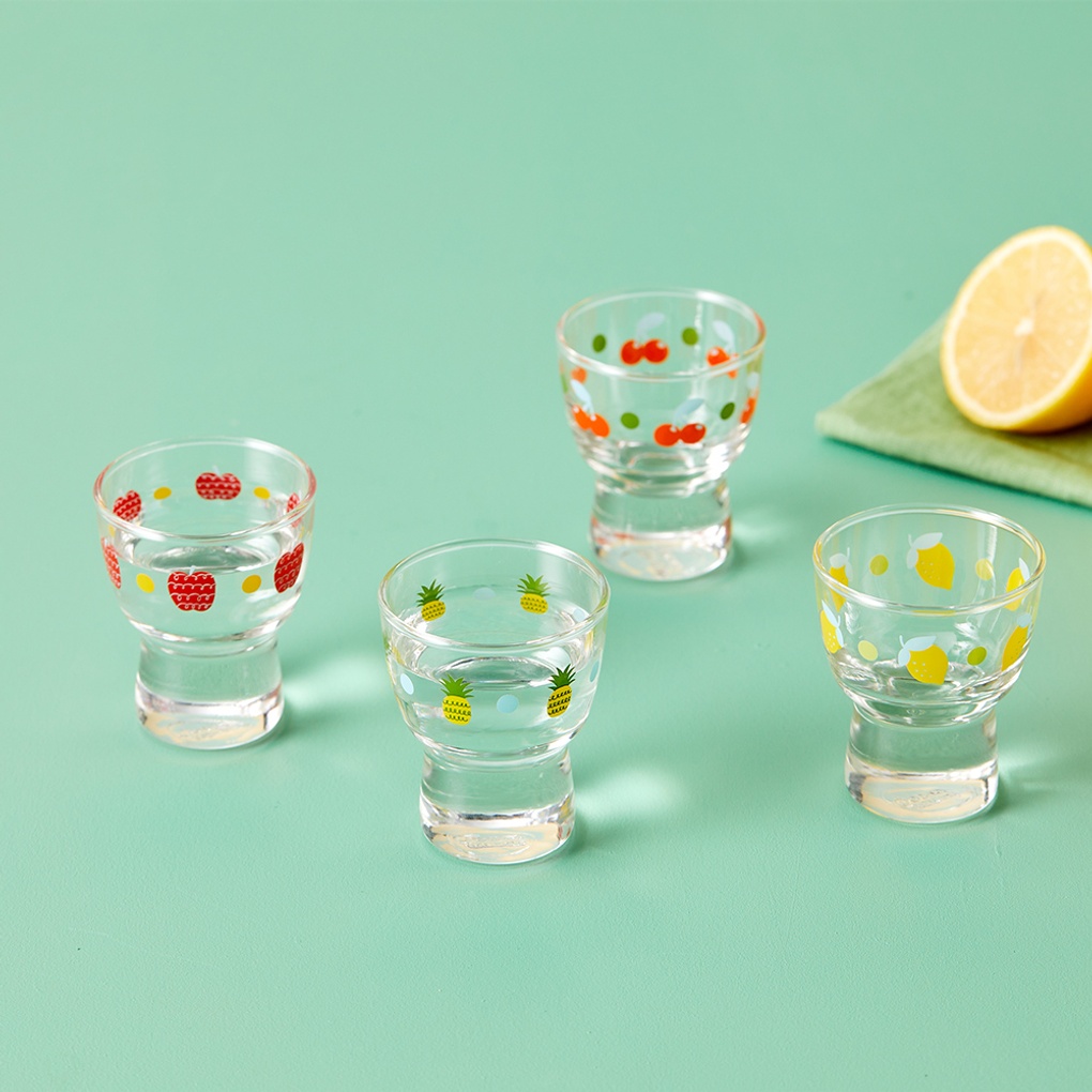 썸머마켓 굽있는 소주잔 4P세트_60ml_GA0124058- 모던하우스