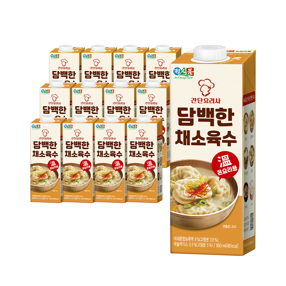 정식품 간단요리사 담백한 채소육수 950mlx12팩- 이랜드몰