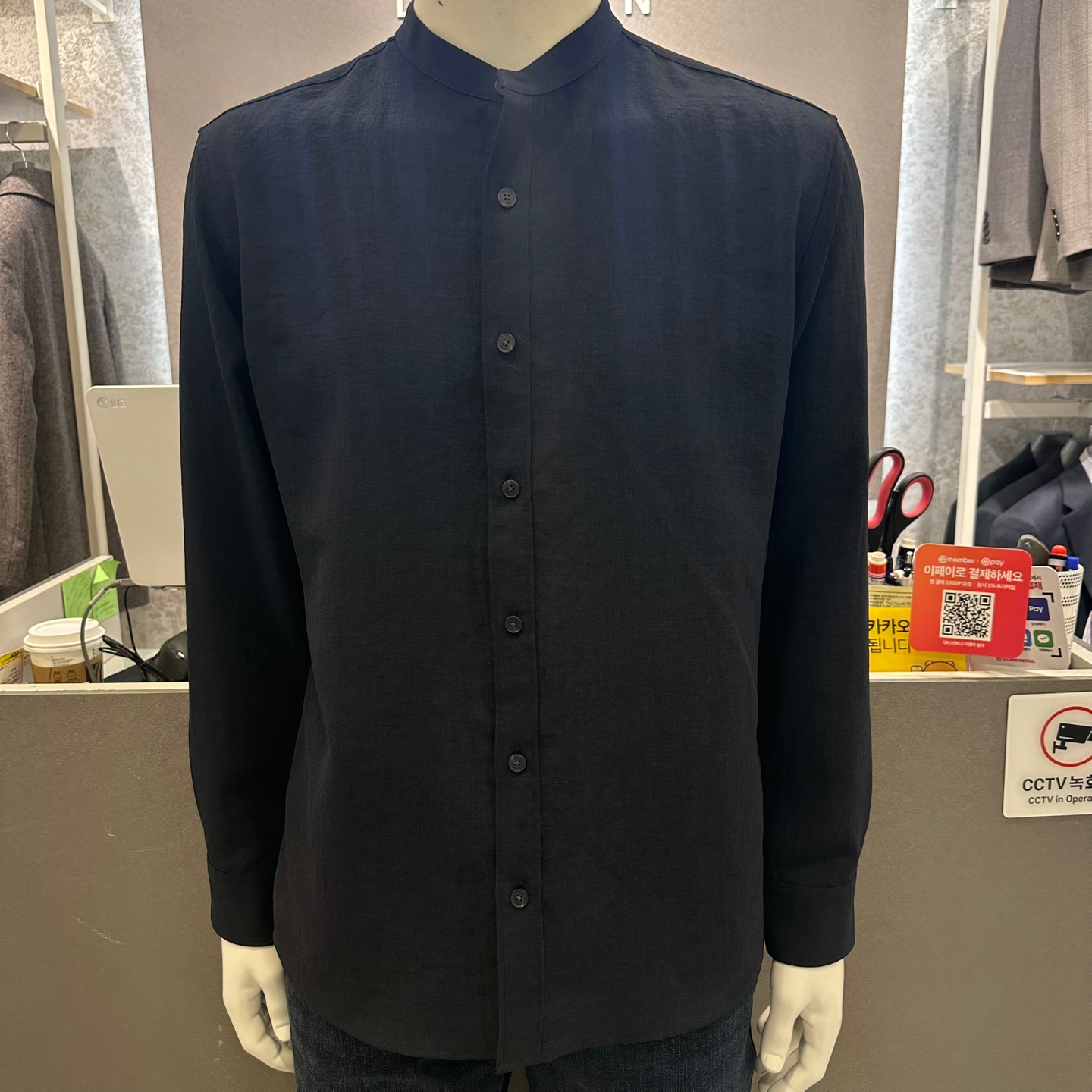 오스틴리드 by (주) 파크랜드 청주점 네이비 린넨라이크 긴팔 차이나셔츠 ACL24512C- 이랜드몰