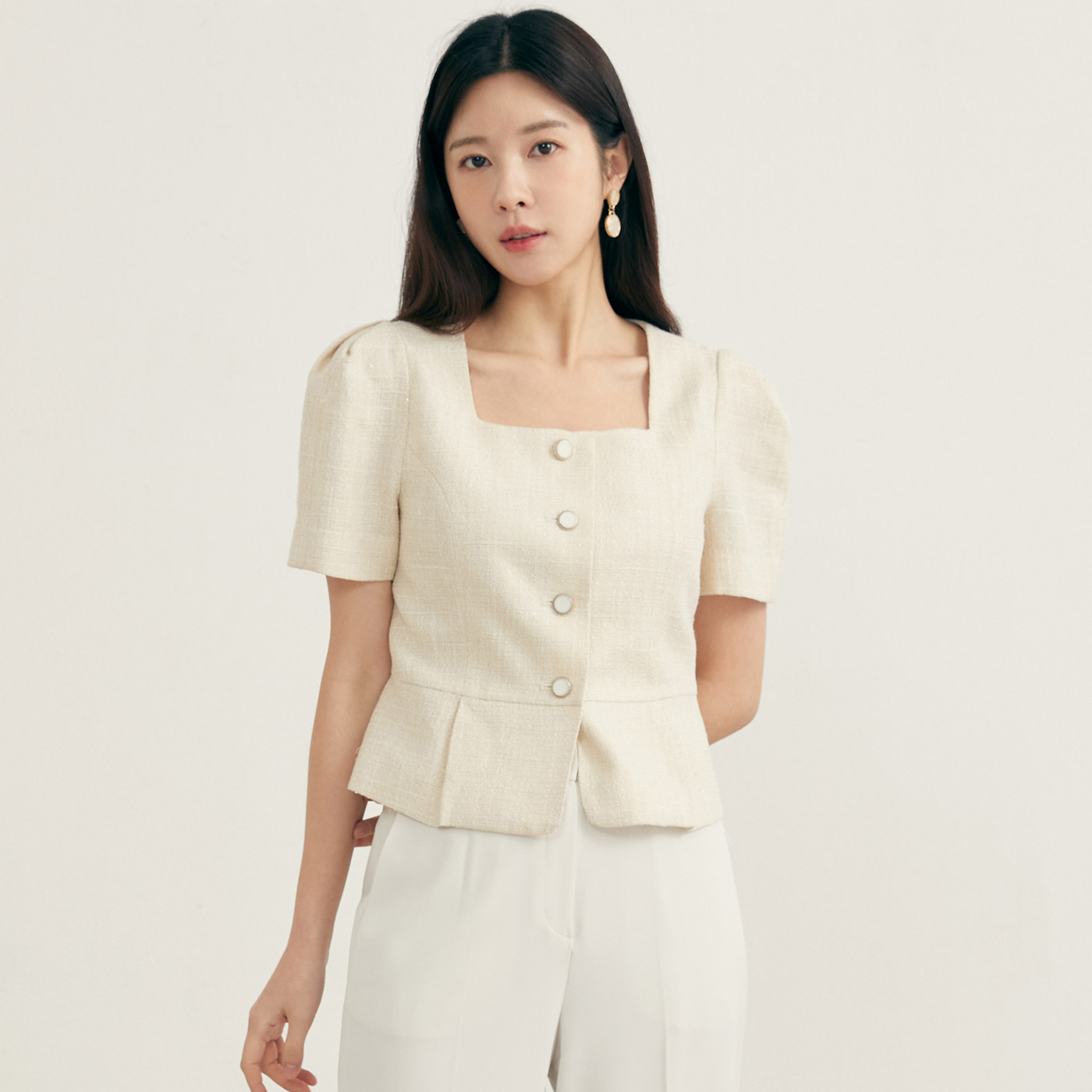 트위드 반팔 자켓 (2colors)_RMBLD25S23- 이랜드몰