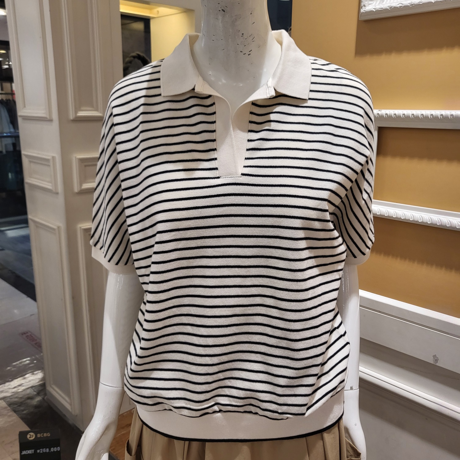 BCBG 비씨비지 여름24 돌먼 PK 티셔츠 B4B4X424- 이랜드몰