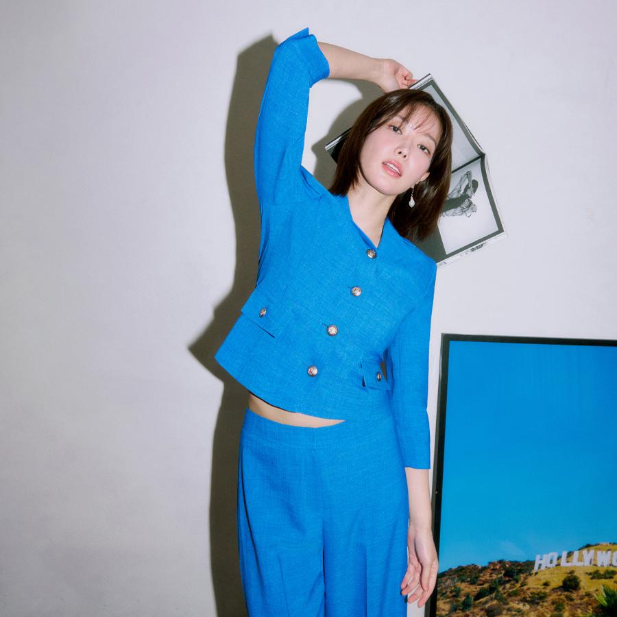 베스띠벨리 24S/S 스트레치 크롭 셋업 자켓 BIJ1152BL- 이랜드몰