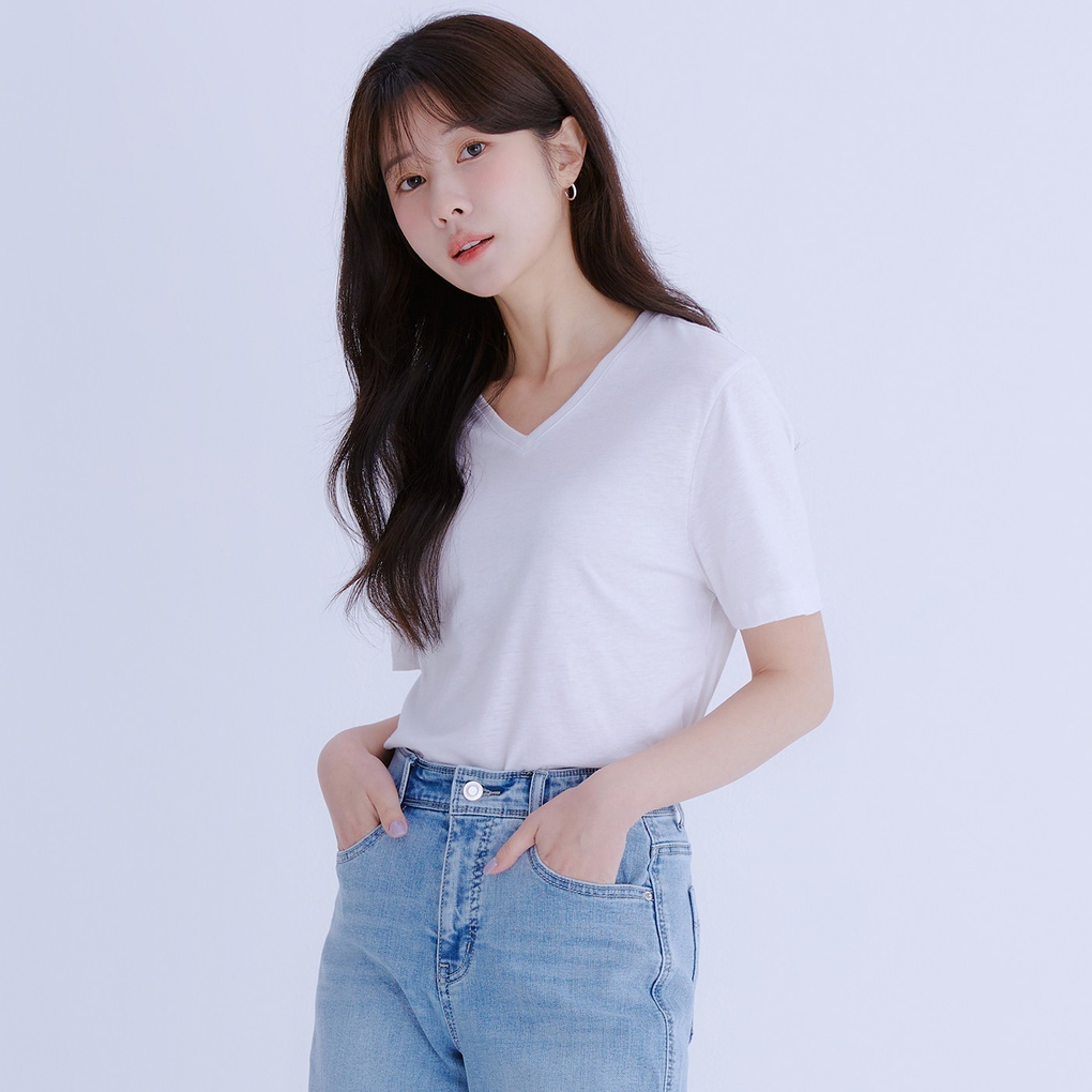 베이직 V넥 반팔 티셔츠(3colors)_RMHWE23R02- 이랜드몰