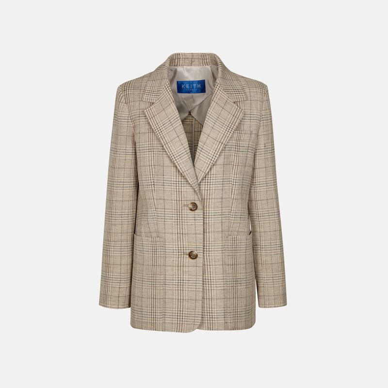 NC부천점 키이스 알바린넨체크자켓-여름(간절기) K3MK908