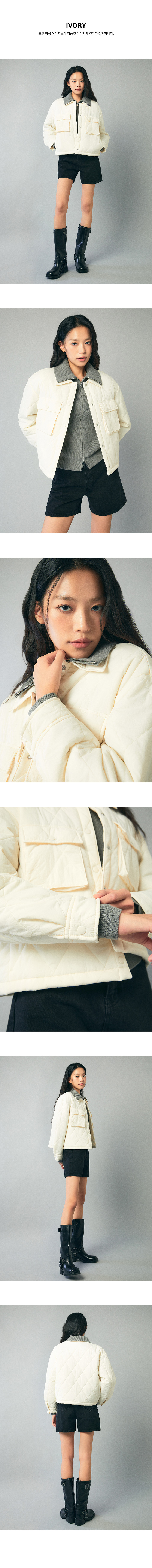 [🎁시즌오프/연말룩❄/크리스마스🌲/겨울신상☃]퀼팅 카라 경량패딩_MIWJPET14G 상세 이미지 9