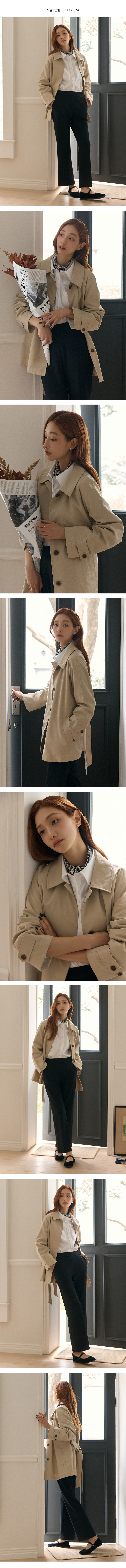[히객룩][드뮤어룩] 벨티드 숏 트렌치 코트_CVJTE4901M 상세 이미지 1