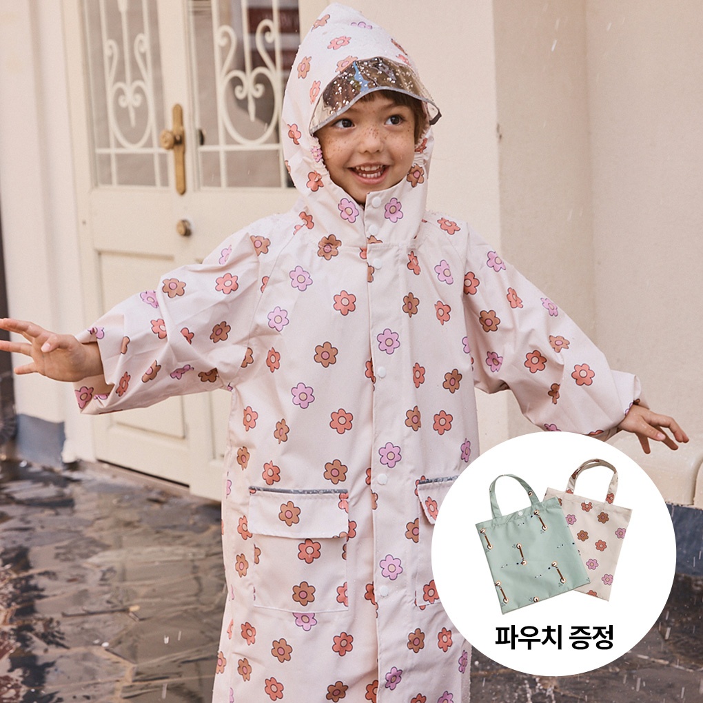 *세트특가*[핀핀]플라워/킥보드 드림 레인코트&부츠 세트_2컬러- 이랜드몰