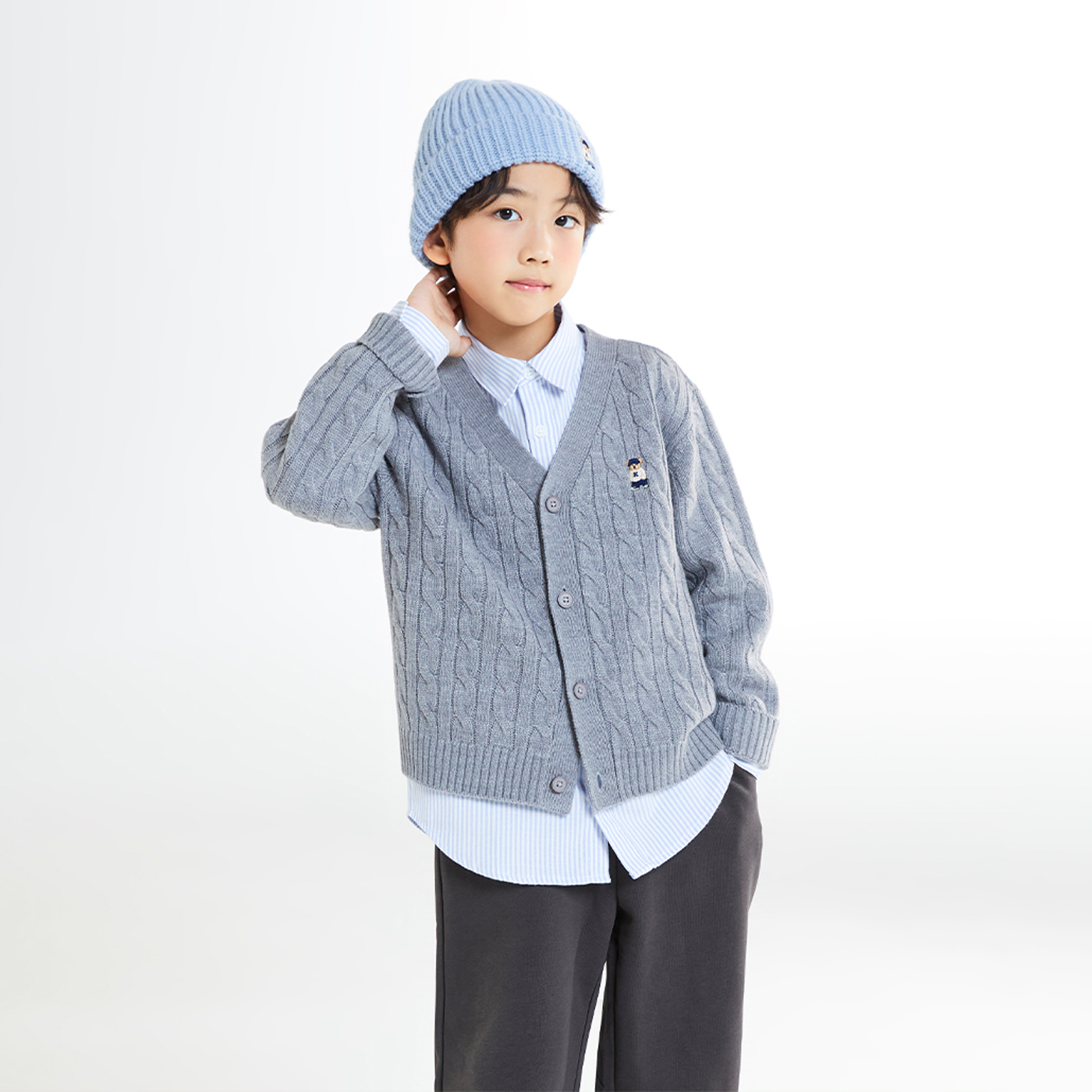 오키즈 스파 키즈 쿠디 케이블 카디건 SPCKE4TKU4