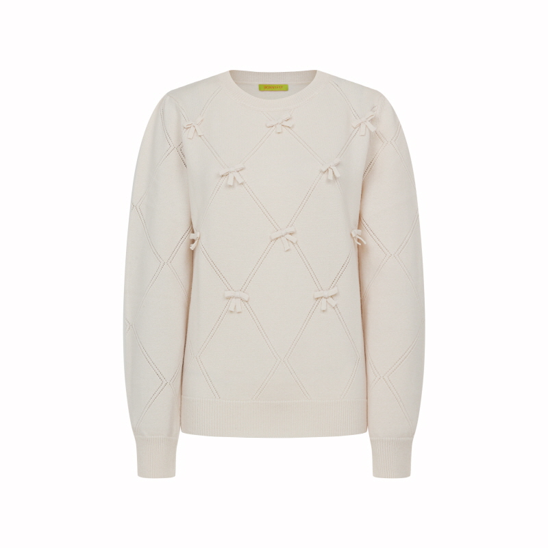 NC부천점 N4WPB73 보니페이 라운드리본장식 니트