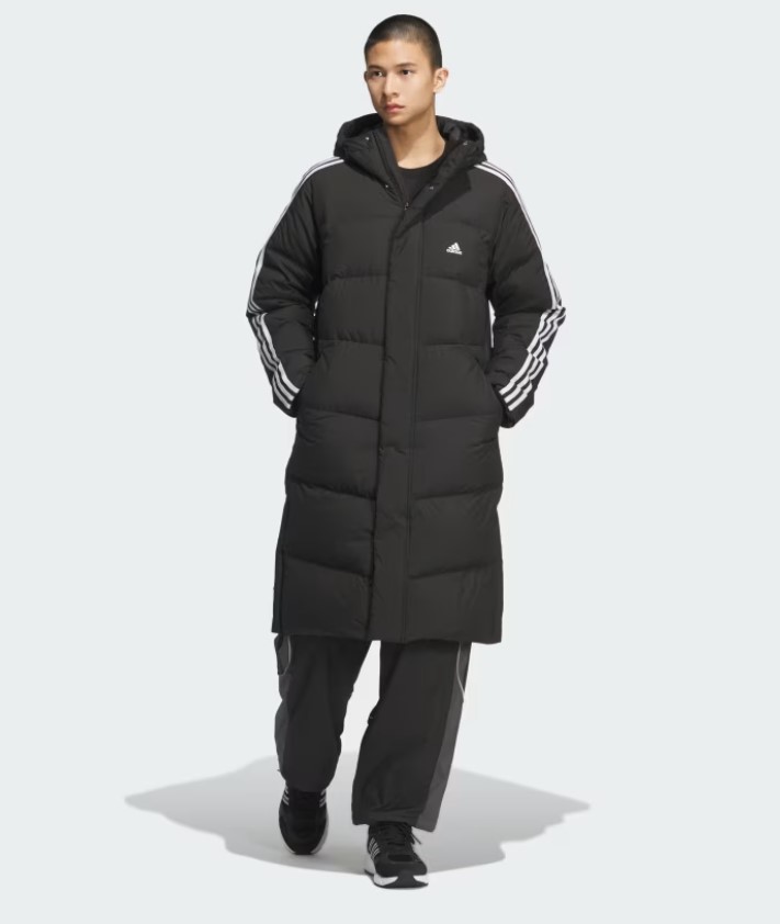 NC괴정점 아디다스 24FW 머스트해브 3S 레귤러 핏 남녀공용 롱 다운 코트 JG5958