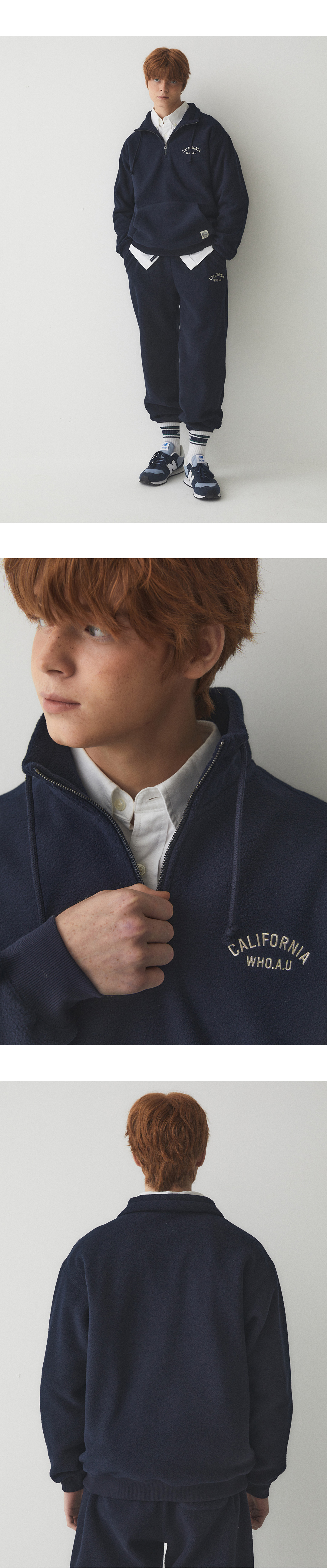 Fleece Pocket Half Zip-up / WHMAE4V31U 상세 이미지 3