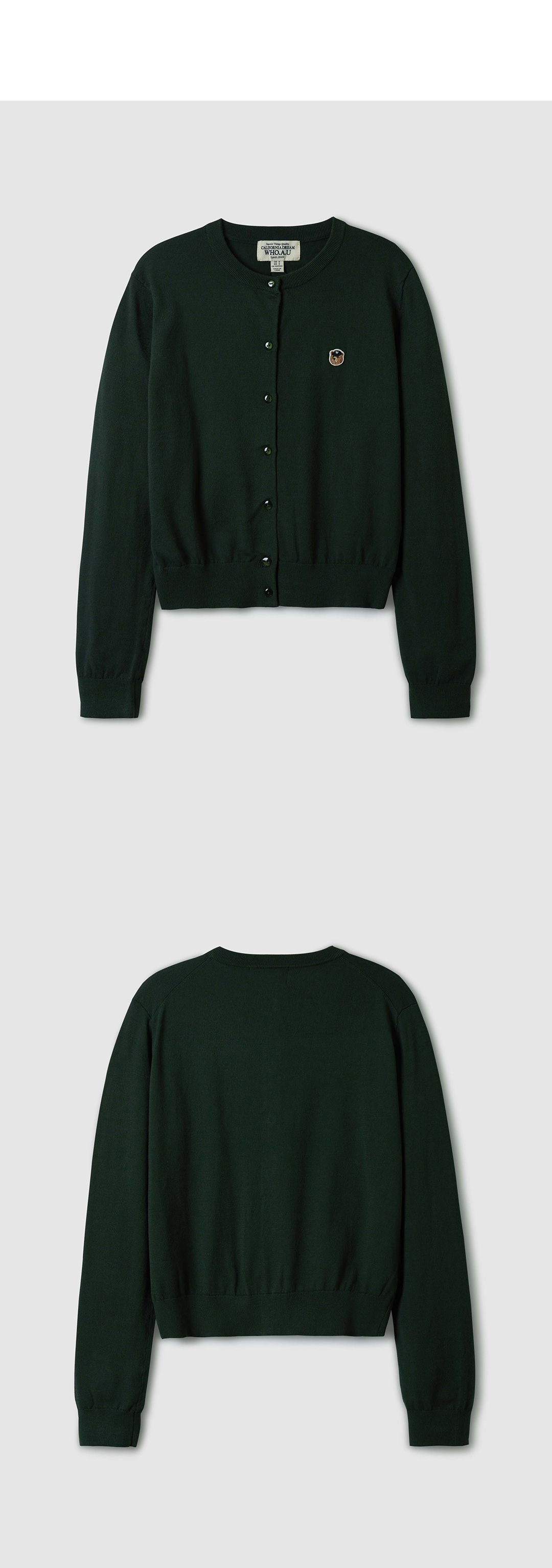 【WHO.A.U】Steve Head Point Plain Cardigan 후아유(WHO.A.U) Steve Head Plain Cardigan / WHCKE4981F