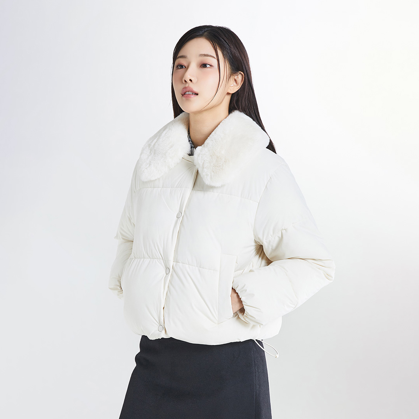 miumiuブラック×ホワイト38ボックススカート 2wayティアードミニスカート(M OFF WHITE): スカート｜PMbox