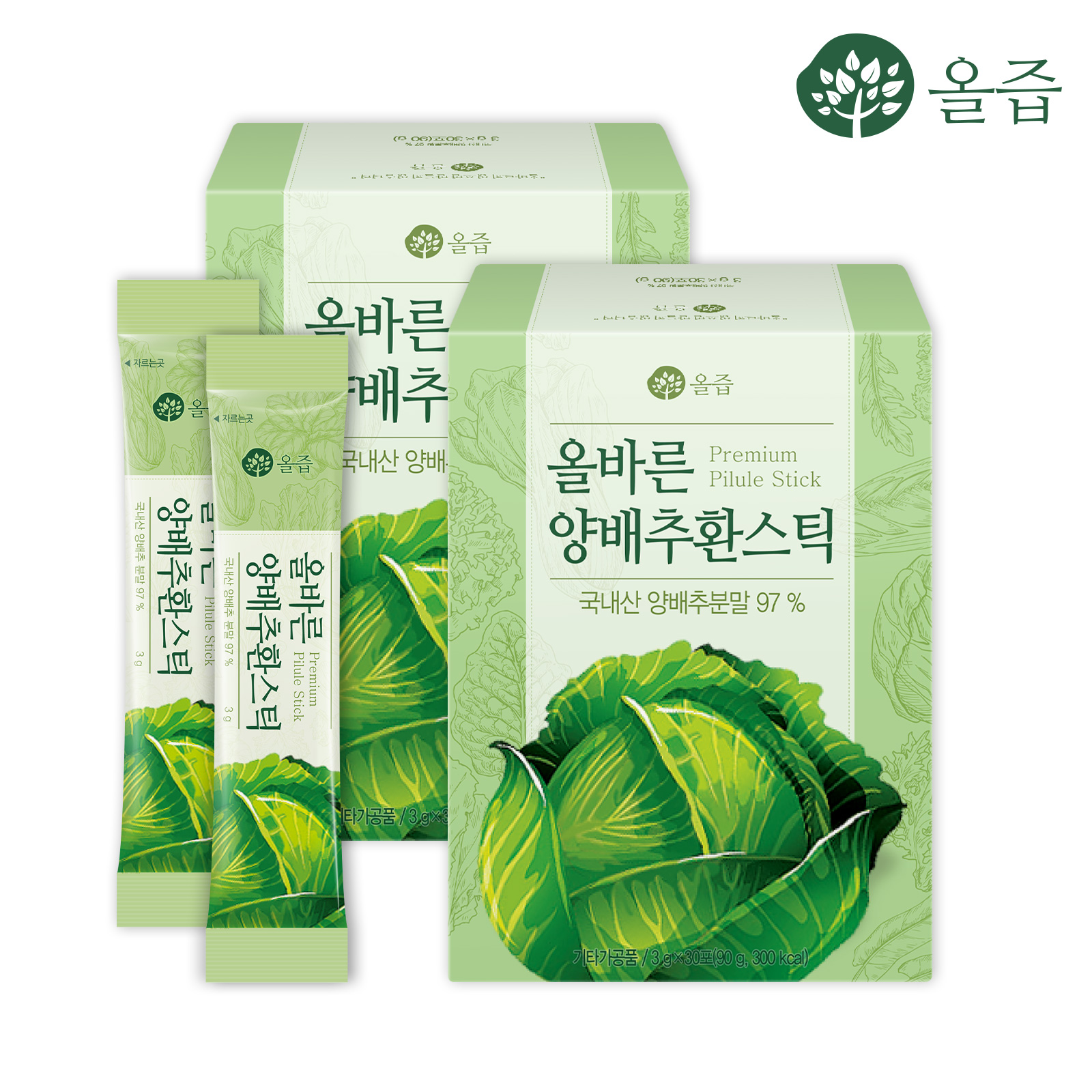 올즙 올바른 양배추환스틱 30포 x 2세트