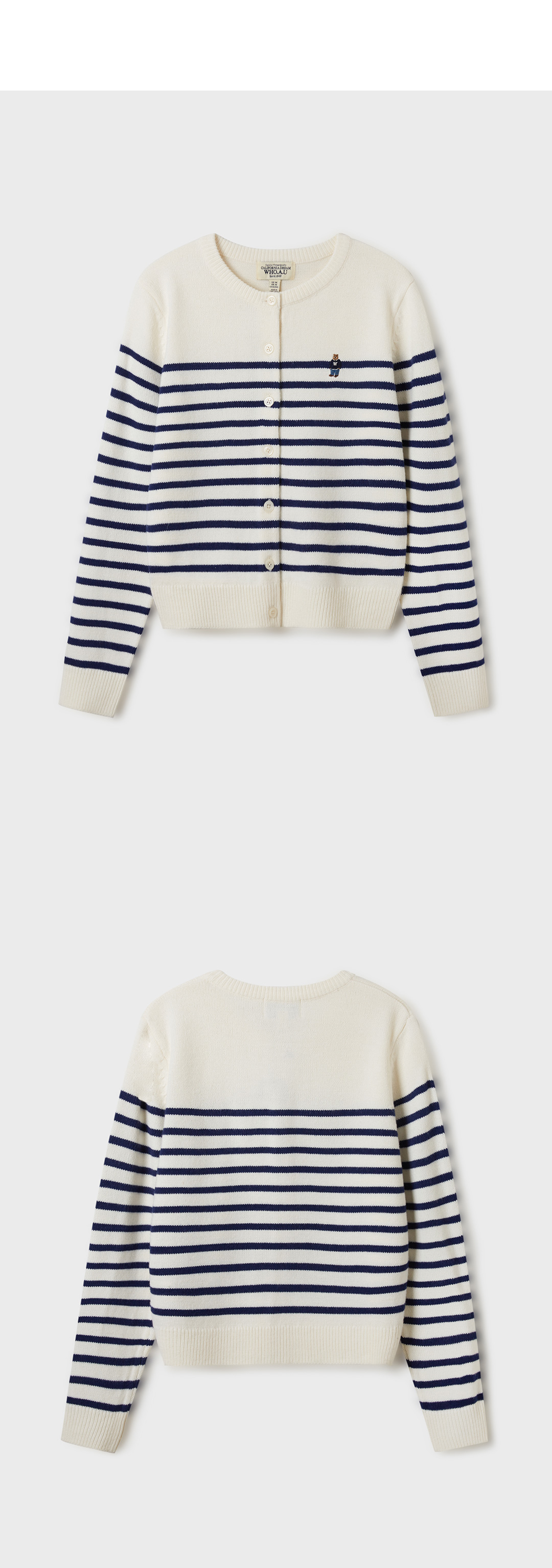 [인플루언서 PICK/25SS NEW] 스티브 R넥 가디건 / WHCKF1121F 상세 이미지 3