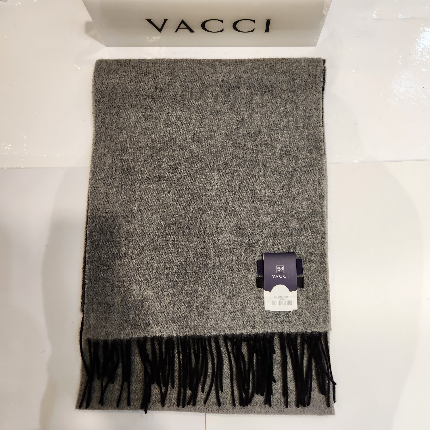 바찌 동아아울렛 남성겨울 올 울 밝은그레이 짙은그레이 양면 두컬러로 사용가능롱머플러 VM1N4BR120G0