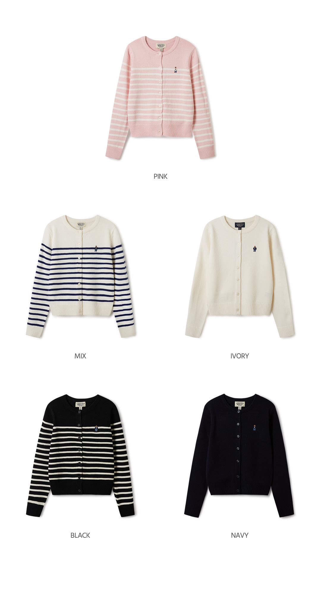 [인플루언서 PICK/25SS NEW] 스티브 R넥 가디건 / WHCKF1121F 상세 이미지 4