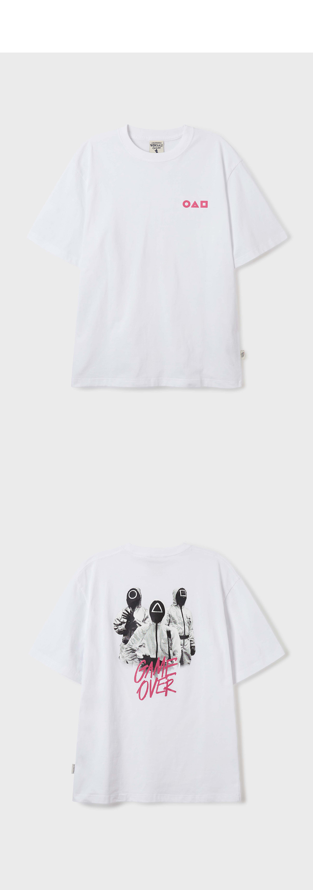 [WHO.A.U X SQUID GAME] カートゥーンカラーリングTシャツ WAU X SQUID GAME] Cartoon Dyed T-Shirt - 후아유닷컴
