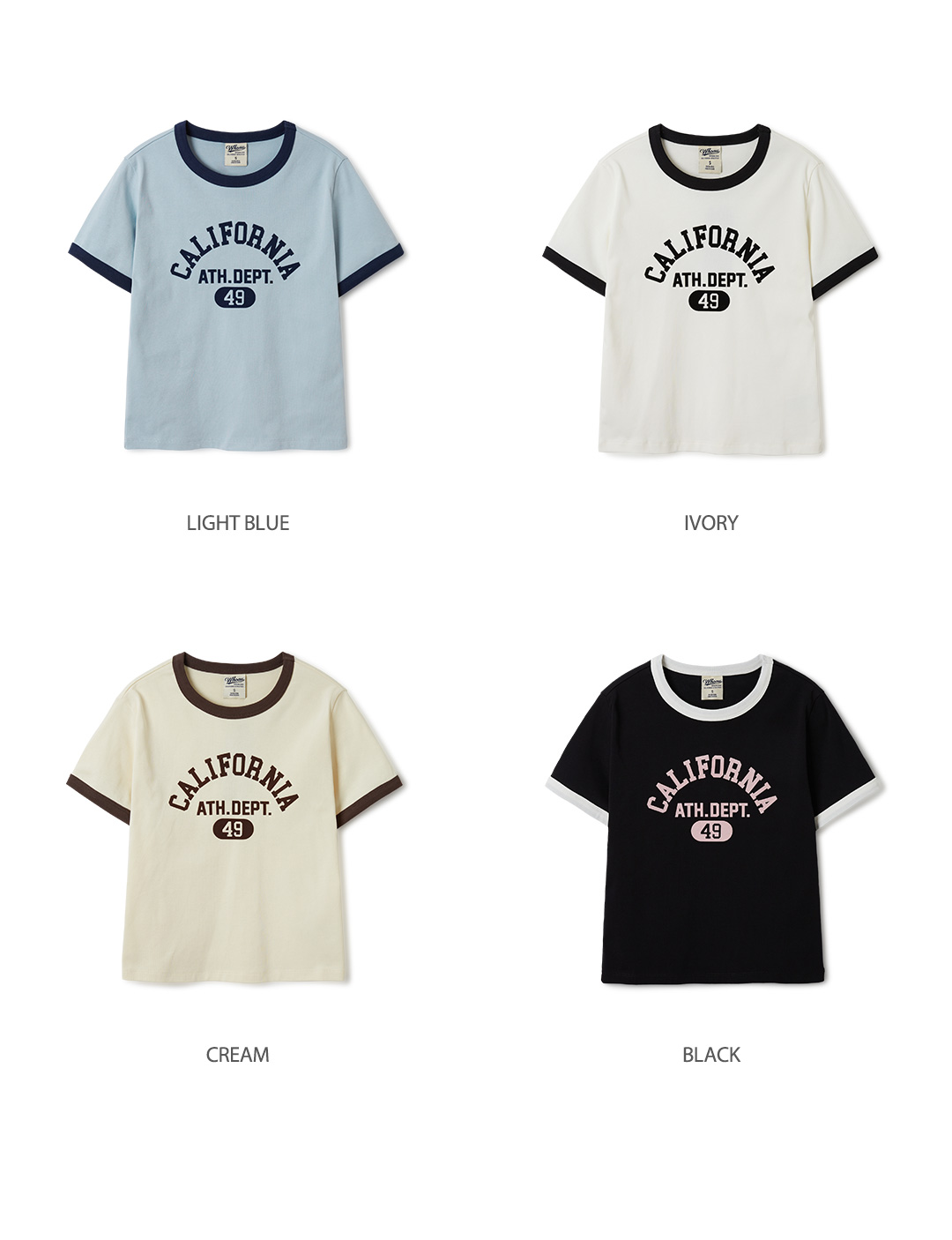 【韓国WHO.A.U フーアーユー】Campus Ringer T-shirt Campus Ringer T-shirt - 후아유닷컴