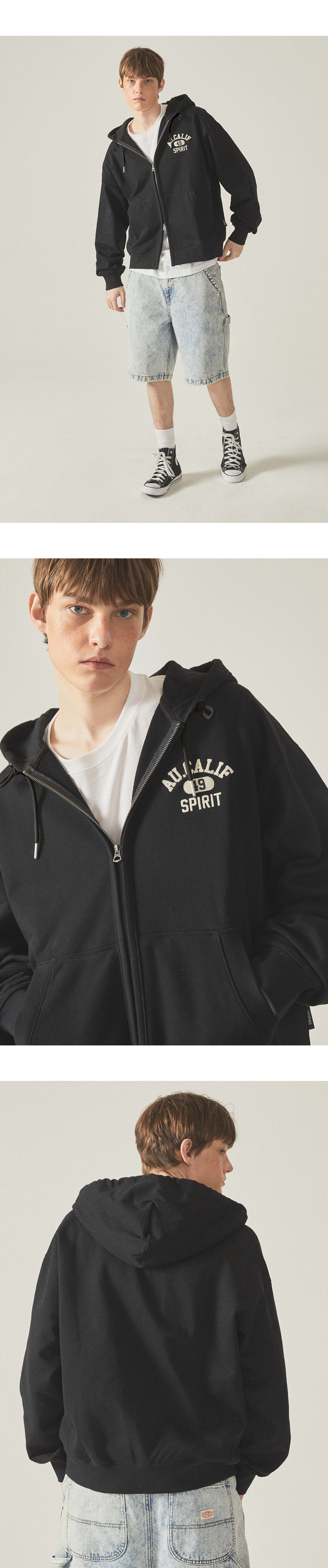 후아유(WHO.A.U) Varsity Logo Hood Zip-up(M) / WHMZF1191M