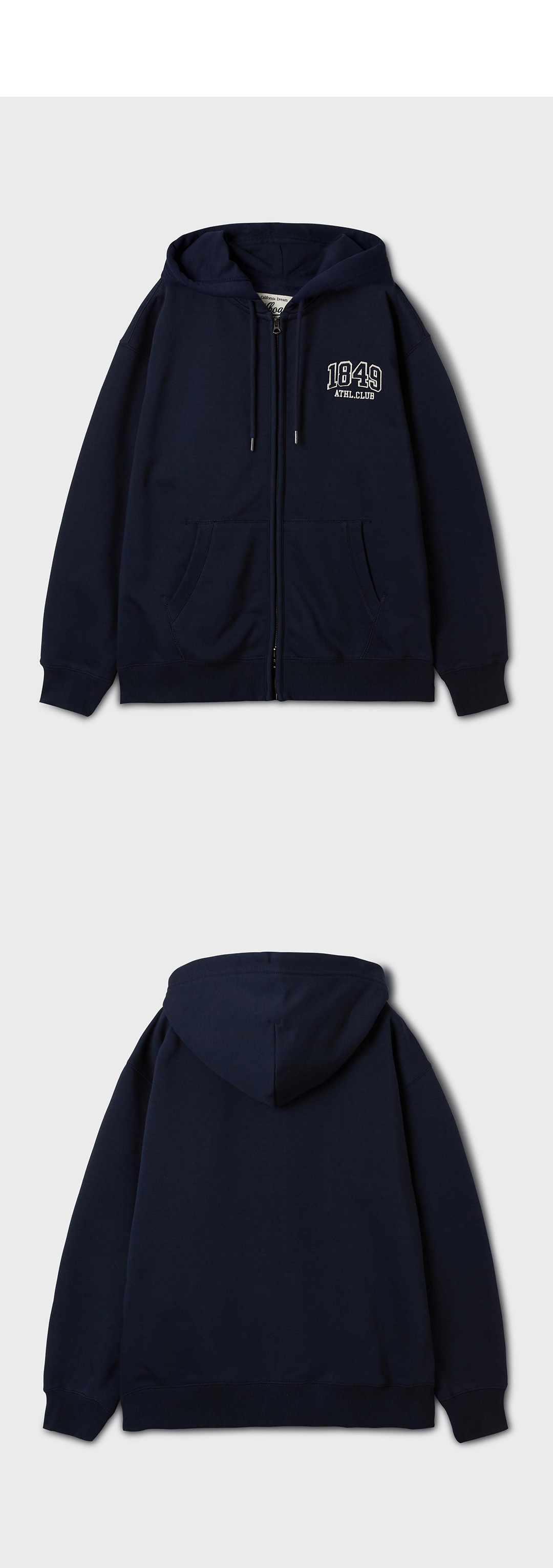Campus Small Logo Hood Zip-up / WHMZF2391U 상세 이미지 3