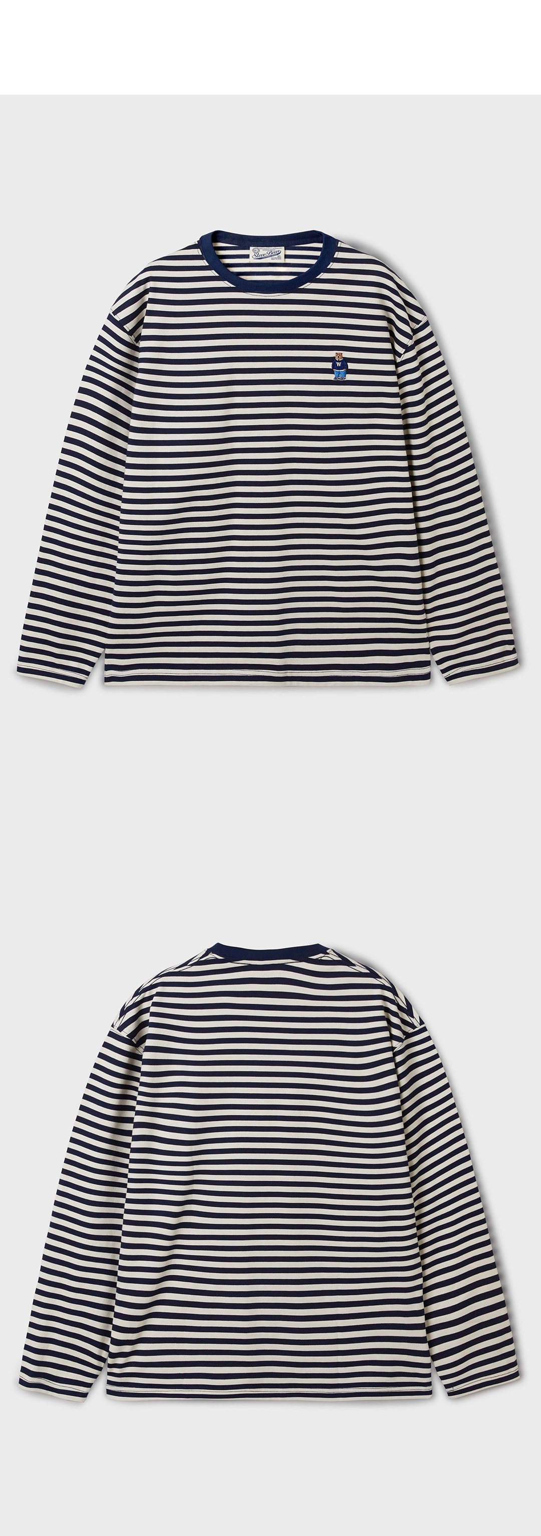 Steve Stripe Long Sleeve T-shirt / WHLSF2321U 상세 이미지 3