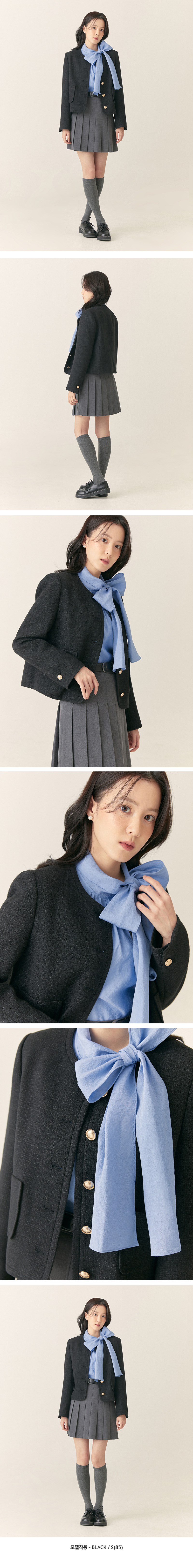 [뉴뉴,예주PICK](🚛직진출고)칼라리스 트위드 자켓(데이트룩/데일리룩/출근룩/상견례룩/로엠트위드자켓)_RMJKF23S99 상세 이미지 4