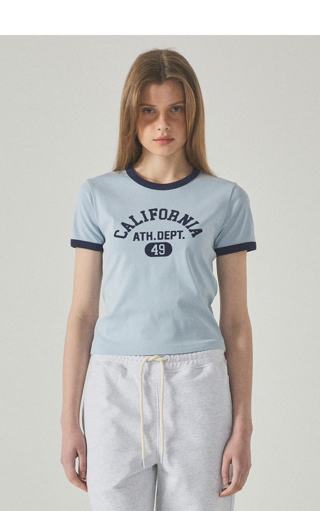 후아유(WHO.A.U) Campus Ringer Short Sleeve T-shirt