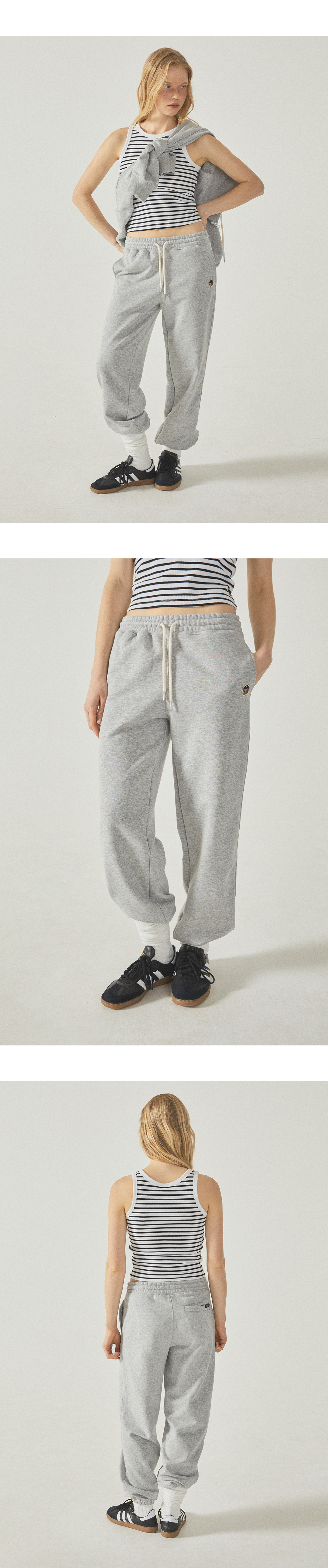후아유(WHO.A.U) Steve Head Patch Jogger Pants(F