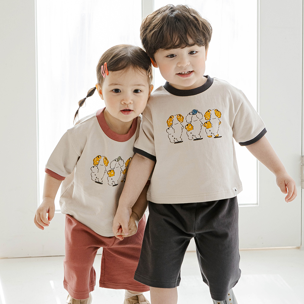 ㈜맘스트레져 유비맘클로젯 뮤트 7부 시보리 상하복 차콜 C2SQ7903-CH