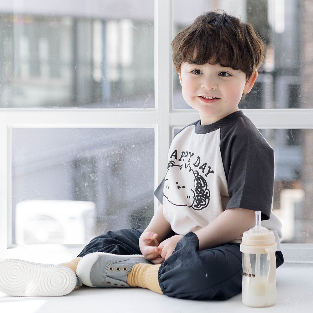 ㈜맘스트레져 유비맘클로젯 뮤트 라글랑 7부 티셔츠 차콜 C2SQ7301-CH