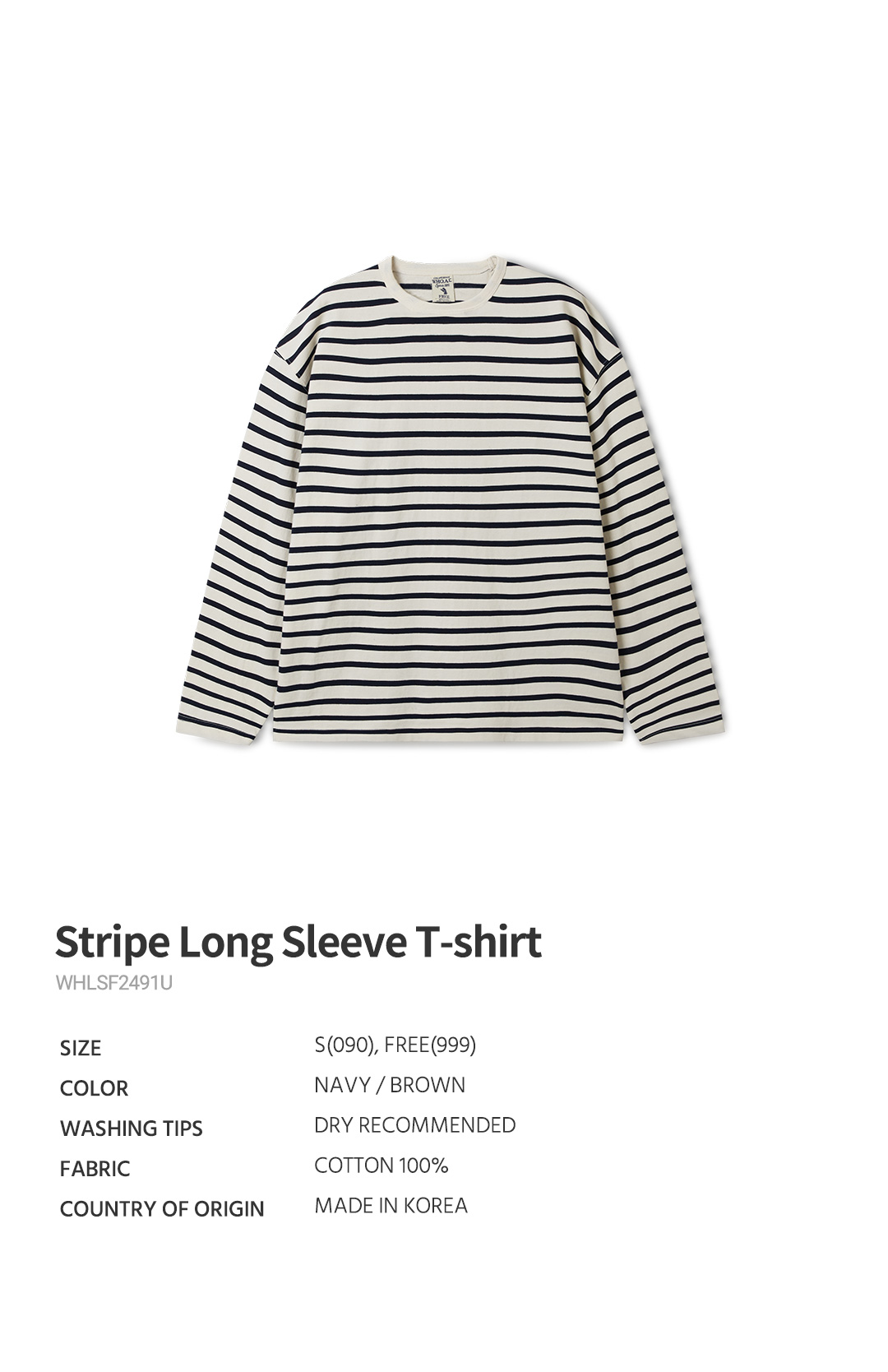 【韓国WHO.A.U フーアーユー】Steve Stripe Long Sleeve T-shirt Steve Stripe Long Sleeve T-shirt - 후아유닷컴