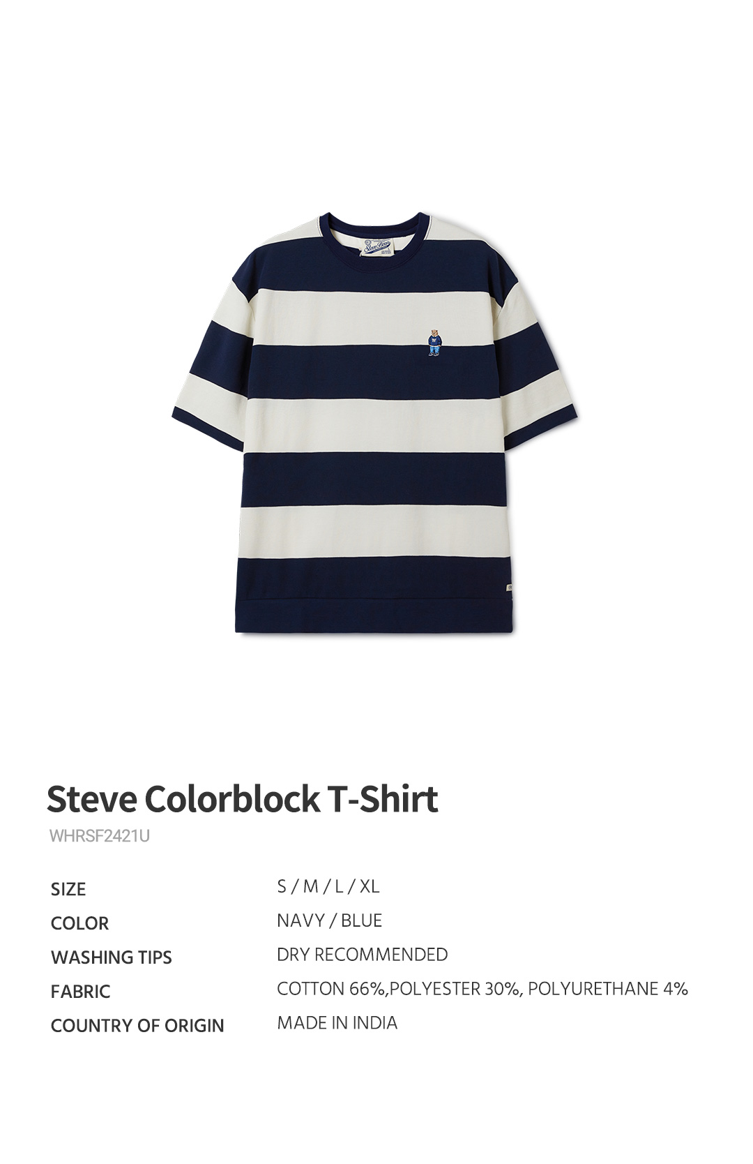 【WHO.A.U】Steve Colorblock T-Shirt Steve Colorblock T-Shirt - 후아유닷컴
