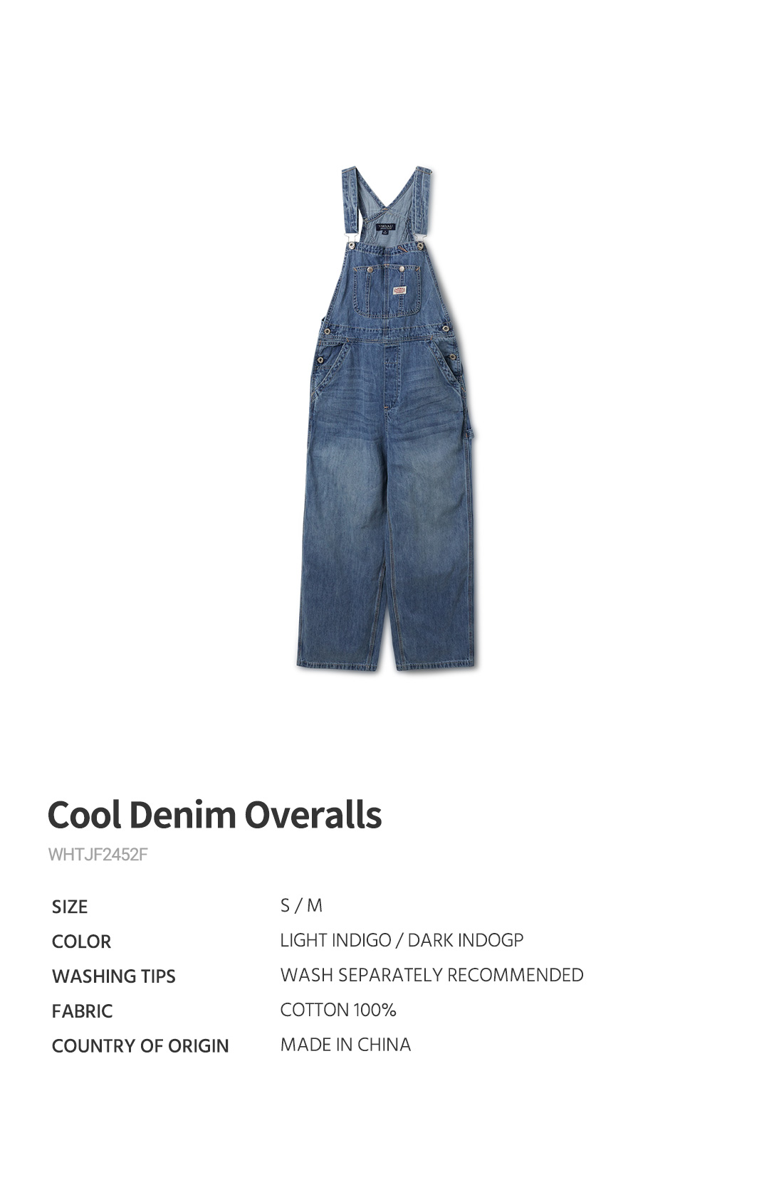 【韓国WHO.A.U フーアーユー】Cool Denim Overalls 韓国WHO.A.U フーアーユー】Cool Denim Overalls