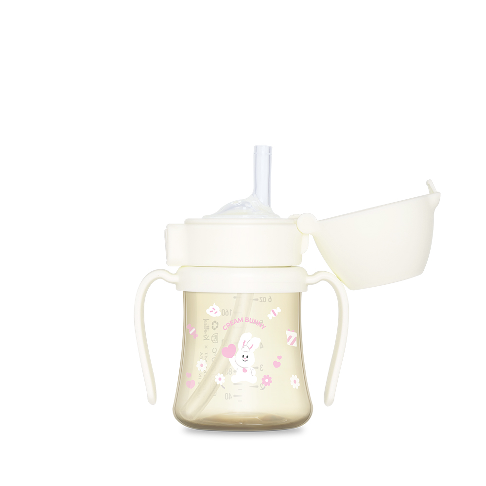 [그로미미X노티드] PPSU 크림버니 200ml 빨대컵 (밀크)