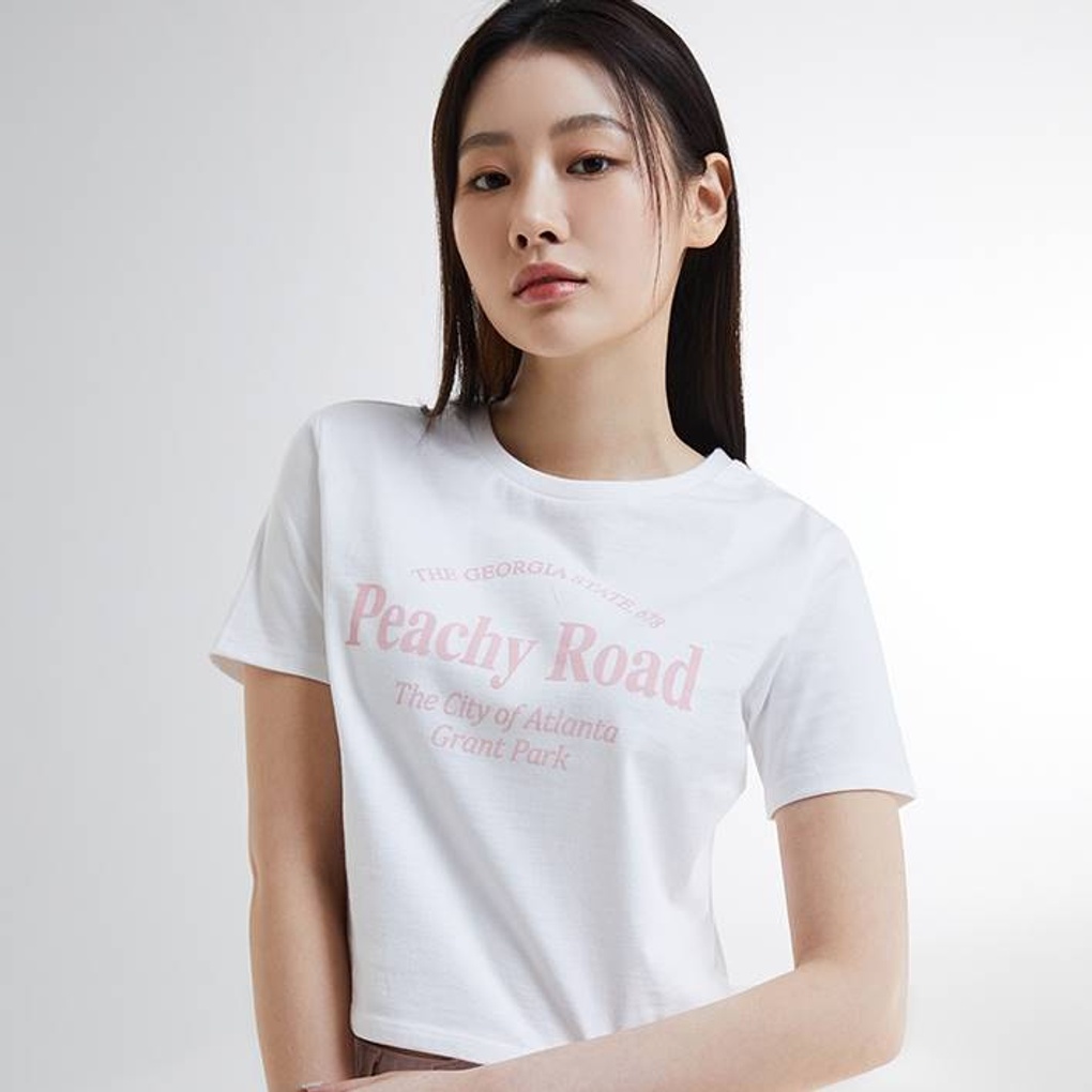 [여성용] PEACHY ROAD 크롭 반팔티_SPRPE24G62- 이랜드몰